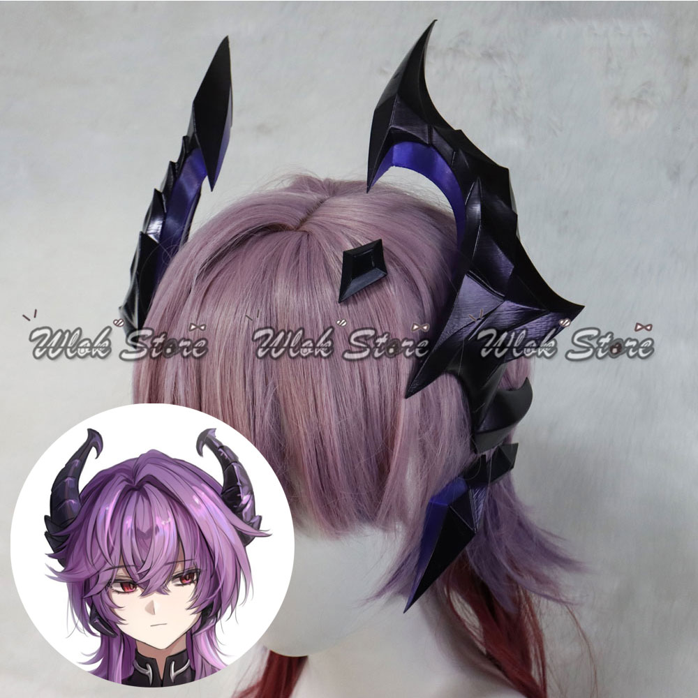 Anime Cosplay Dress - アニメゲーム原神インパクトデュリンコスプレ帽子 PLA 角小道具男性女性ハロウィンパーティーカーニバルロールプレイアクセサリー