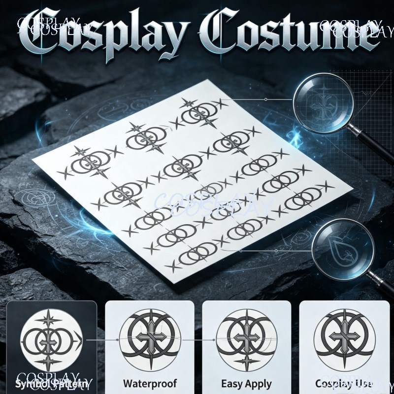 Anime Cosplay Photo - アークナイツ エンドフィールド ウォータートランスファー 一時的なボディマーク カミーユ・アルノ コスプレ