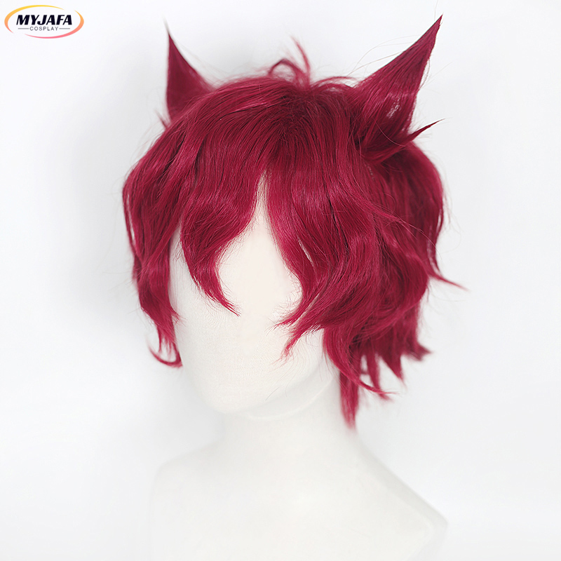 Anime Cosplay With Red Hair - Sett コスプレウィッグ ゲーム LOL ハートスティール Sett