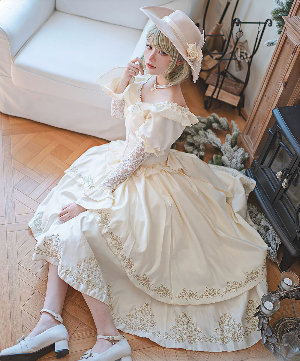 Anime Cosplay Lolita - プロジェクトセカイ 草薙寧々 コスプレ衣装 PJSK ウェディングロリータドレス ゲームフル衣装