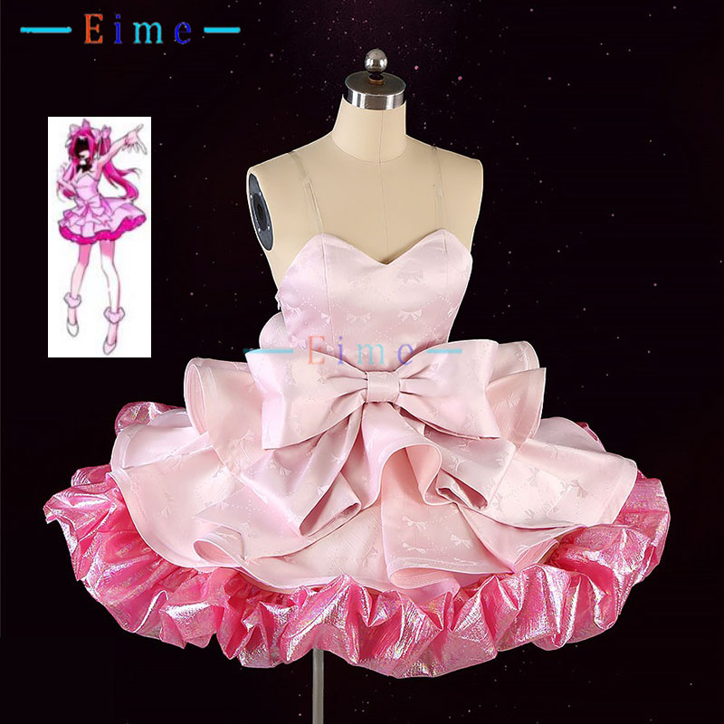 Anime Zombie Cosplay - ゾンビステージ ミジ コスプレ衣装 女性用 キュートなピンクドレス ファンシーパーティースーツ