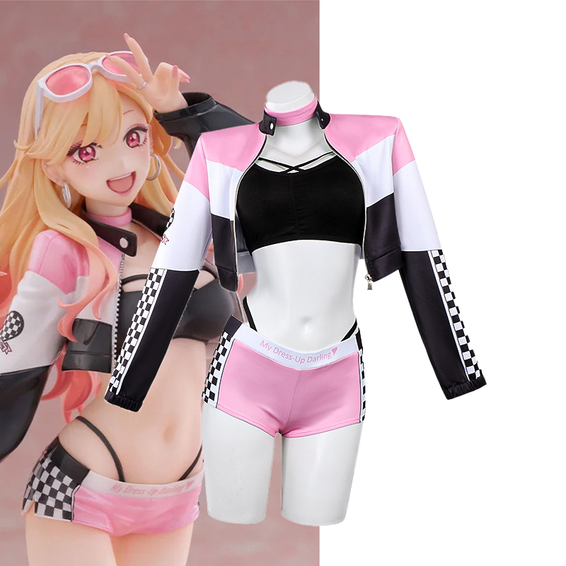 Anime Cosplay Youtube Shorts - 私のドレスアップダーリン マリン・キタガワ レーシングスーツ アニメコスプレ衣装 女性用ロールプレイ衣装 ハロウィンパーティー用