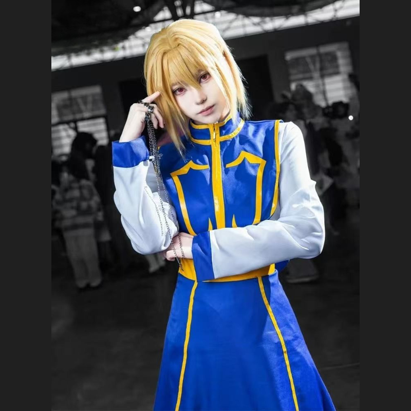 Anime Cosplay Youtube Shorts - アニメハンター × ハンタークラピカコスプレ衣装クラピカブルー制服ハロウィンカーニバルパーティードレスアップ男性女性着物