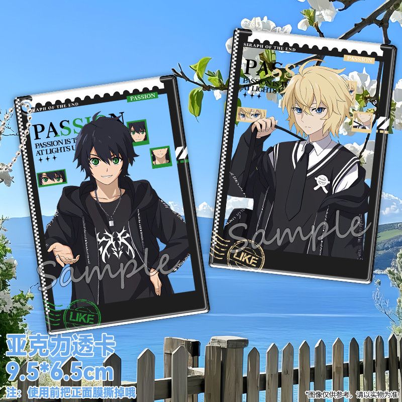 Anime Cosplay Photo - アニメ終わりのセラフ百夜ミカエラコスプレ写真小道具 Diy 漫画新アクリル透明カードカードクリスマスギフト