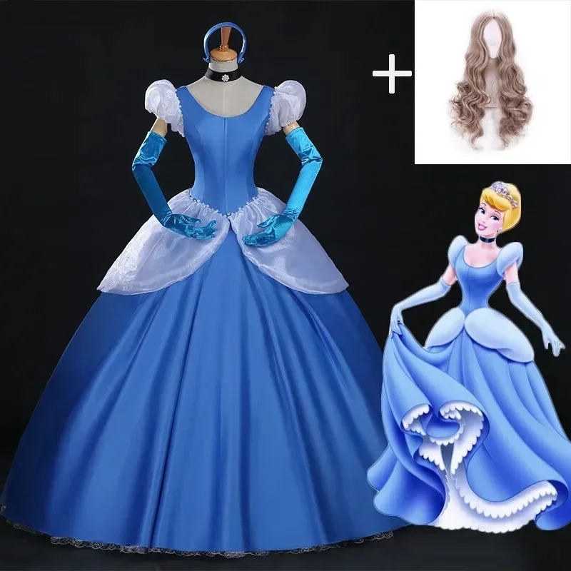 Anime Cosplay Youtube Shorts - 2020 シンデレラコスプレ大人ブルーシンデレラガール結婚式大人カスタムパーティーハロウィンコスプレカーニバルコスプレ衣装