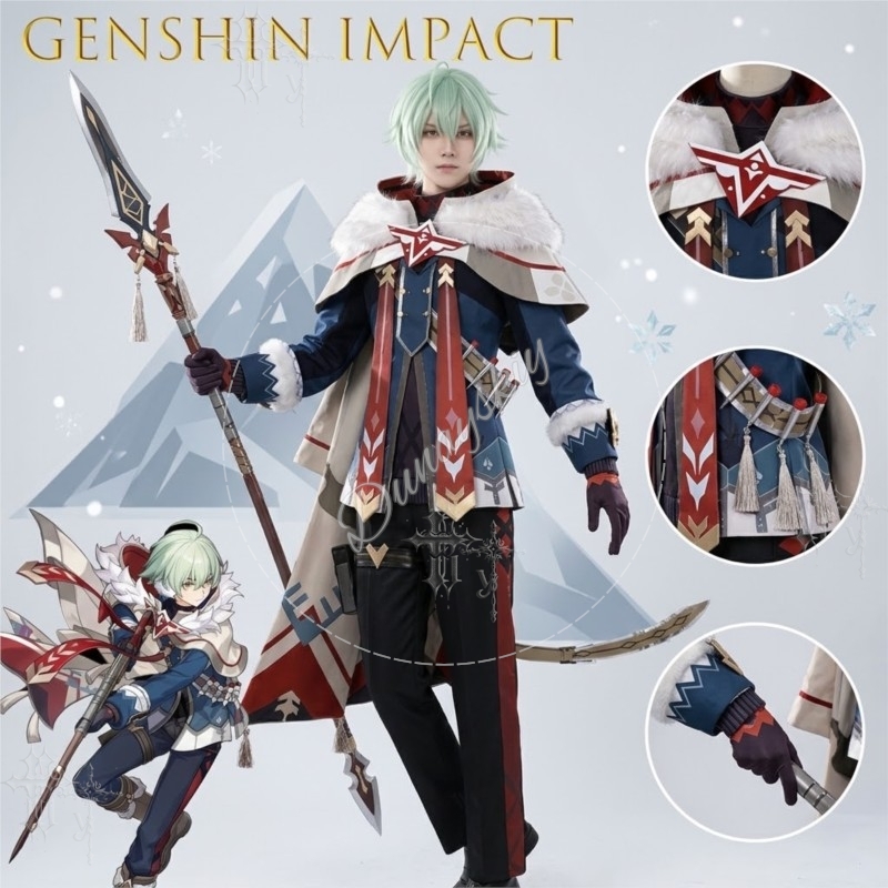 Anime Cosplay Photoshoot - 原神（Genshin Impact）アリョーシャコスプレ衣装 ゲームキャラクター衣装 フルセット コミックコン フォトシュート