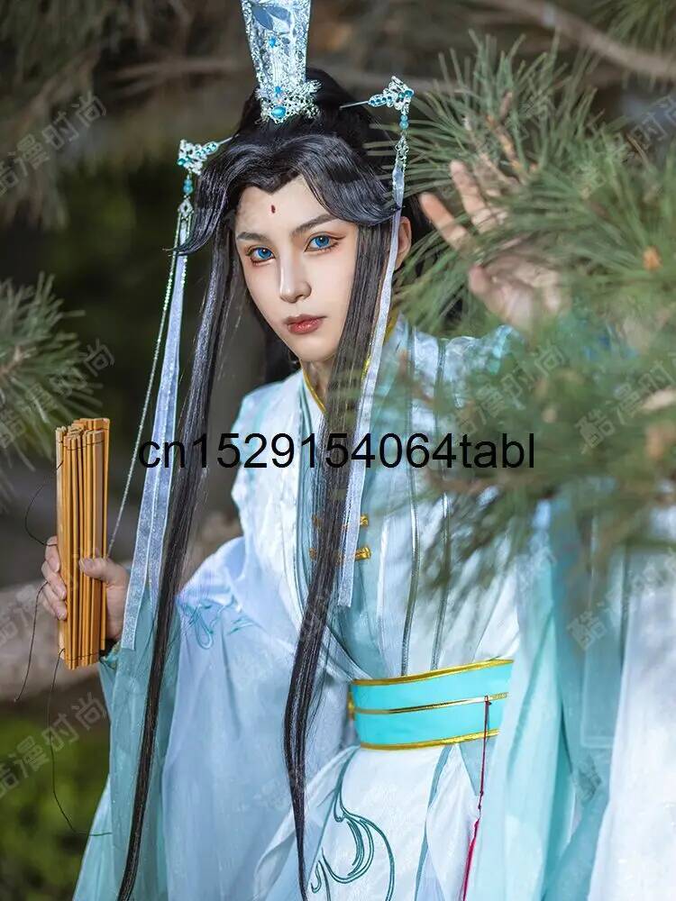 Anime Cosplay Costumes - 新天官慈福風師清玄コスプレ衣装漢服セット天官の祝福付きハロウィンウィッグ付き