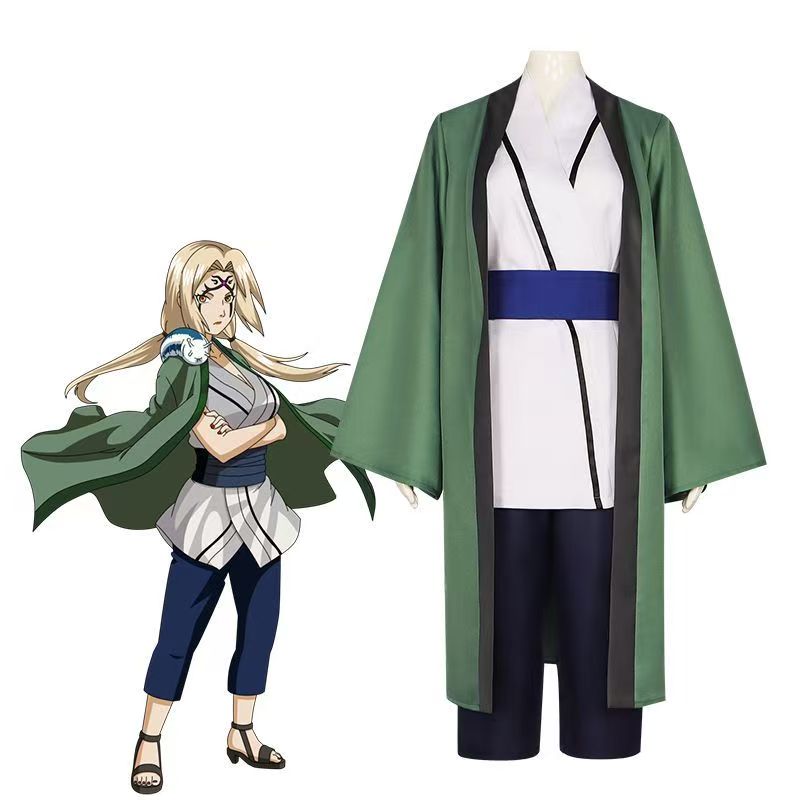 綱手コスプレ衣装フルセット五代目火影緑着物衣装女性用コミコン - Cosplay Anime Tsunade のレビューと価格