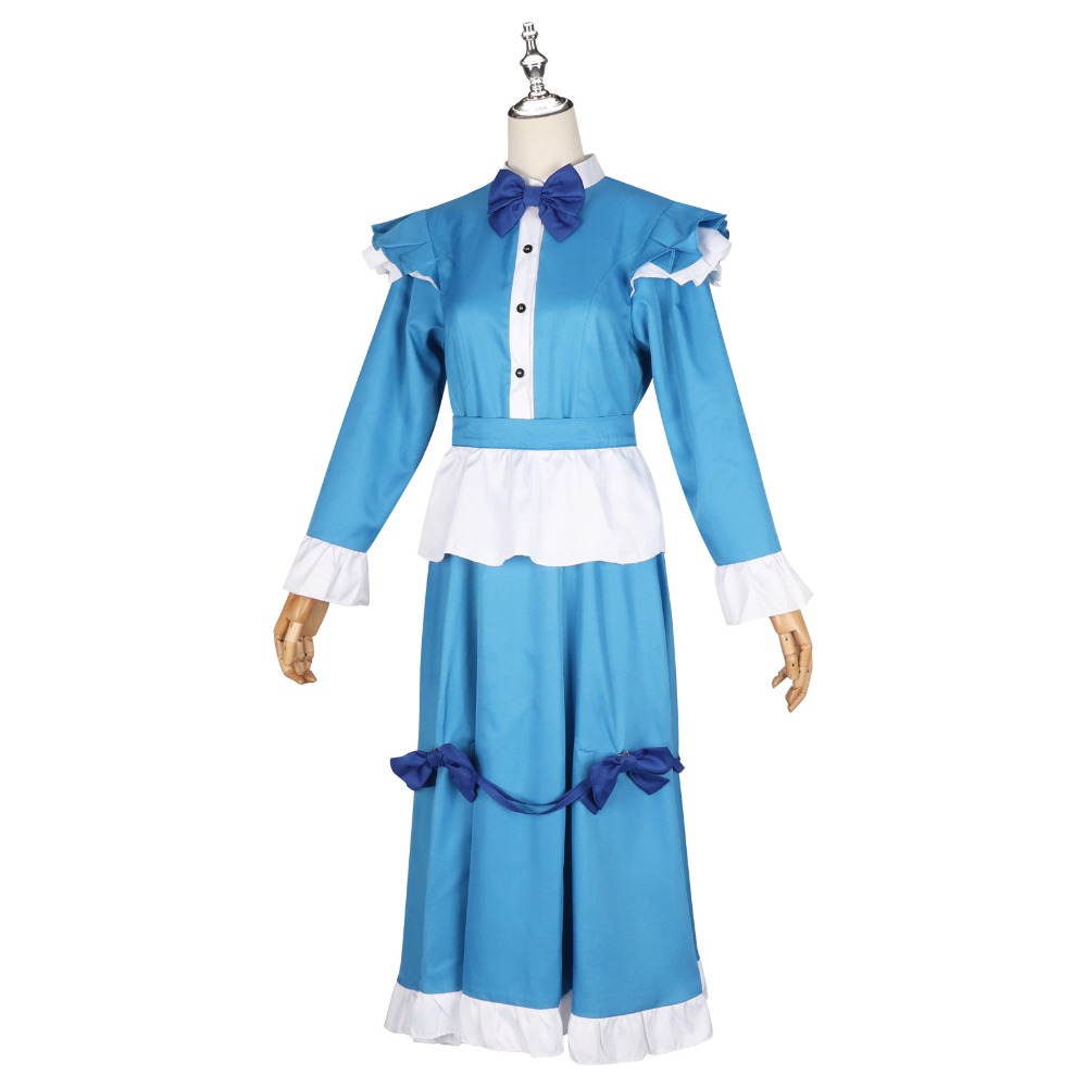 ポピーレッドヘアコスプレ衣装フルセットかわいいブルードレス大 - Anime Cosplay With Red Hair のレビューと価格