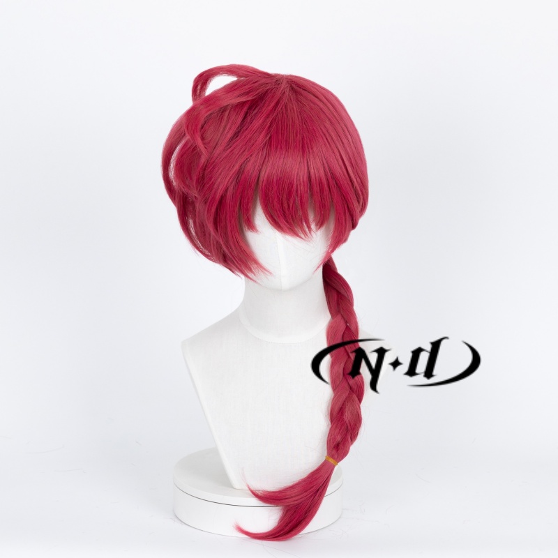 NDらんま一文字コスプレウィッグ赤いヘアピースらんまアニメコ - Anime Cosplay With Red Hair のレビューと価格