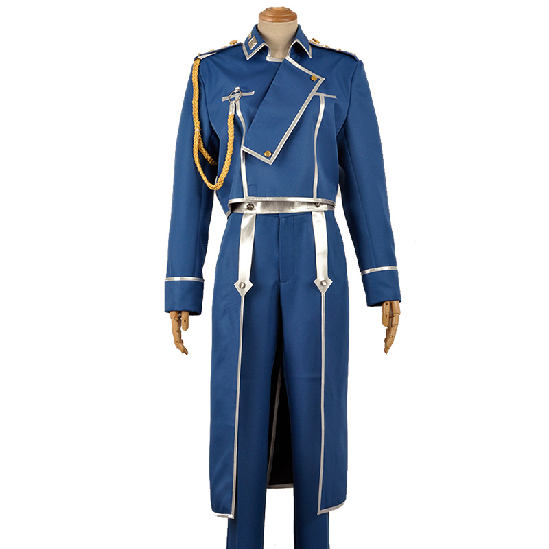 ロイ・マスタングコスプレアニメ鋼の錬金術師衣装制服かつらブル - Fullmetal Alchemist Coat のレビューと価格