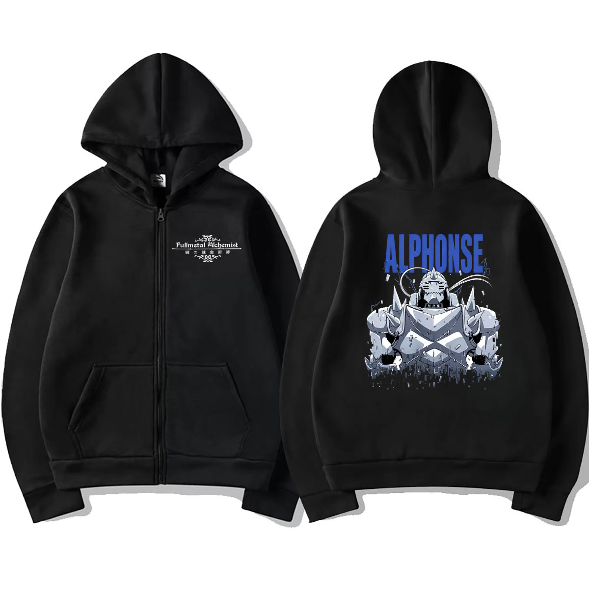 アニメ鋼の錬金術師グラフィックジッパーパーカーマンガアルフォ - Fullmetal Alchemist Coat のレビューと価格