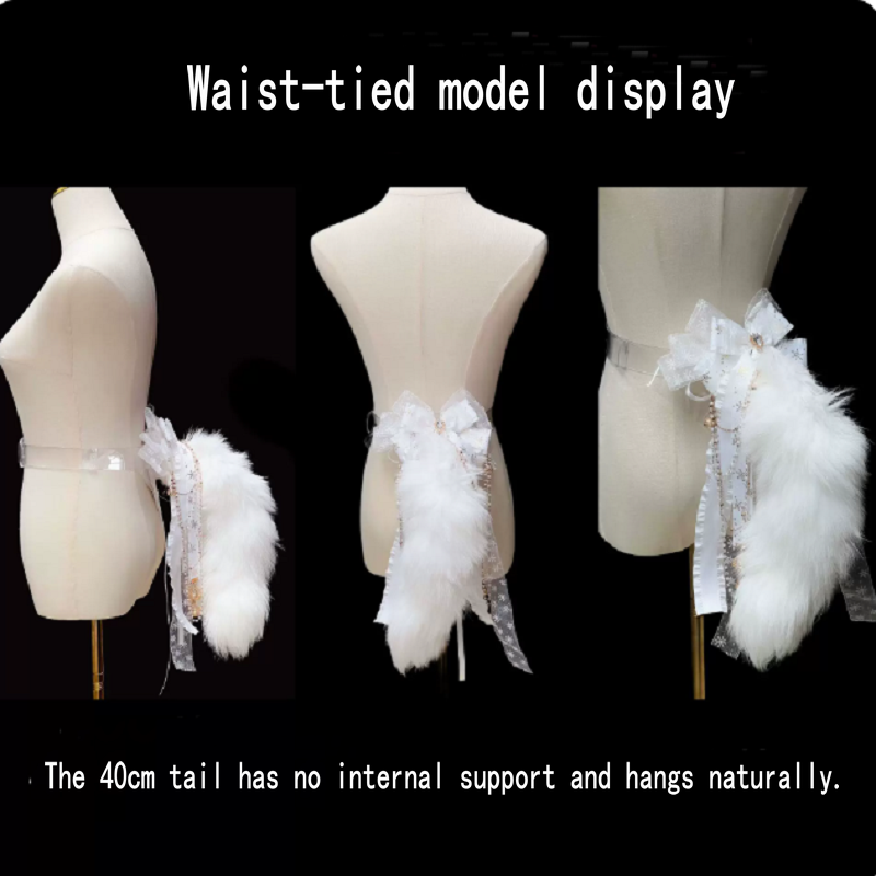 ブラウンカラーグラデーションの豪華な本物のフォックスファーテ - Anime Cosplay Real のレビューと価格