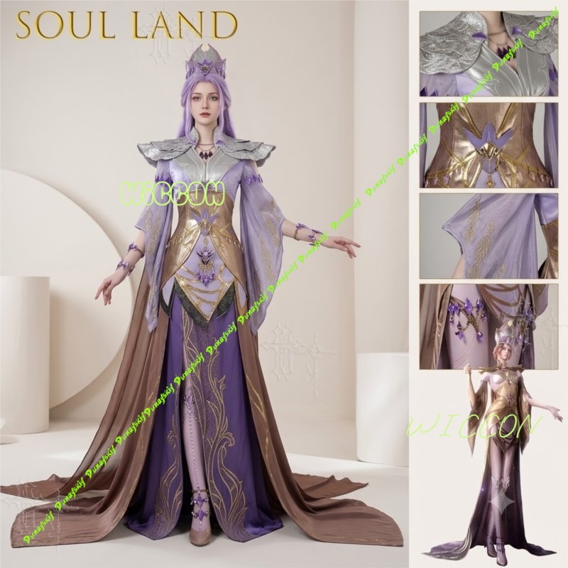 アニメソウルランドビビドンキャラクターコスプレドレス紫教皇ス - Anime Cosplay Photoshoot のレビューと価格