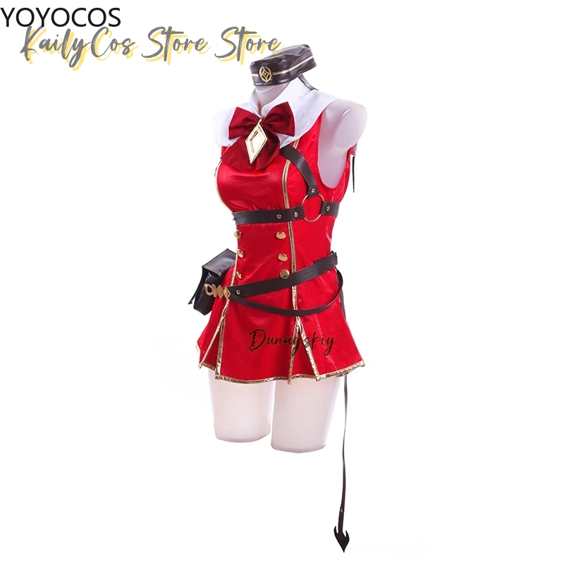 ゴールドシップコスプレ衣装ウィッグ帽子耳尾赤い衣装アカデミー - Anime Cosplay With Red Hair のレビューと価格