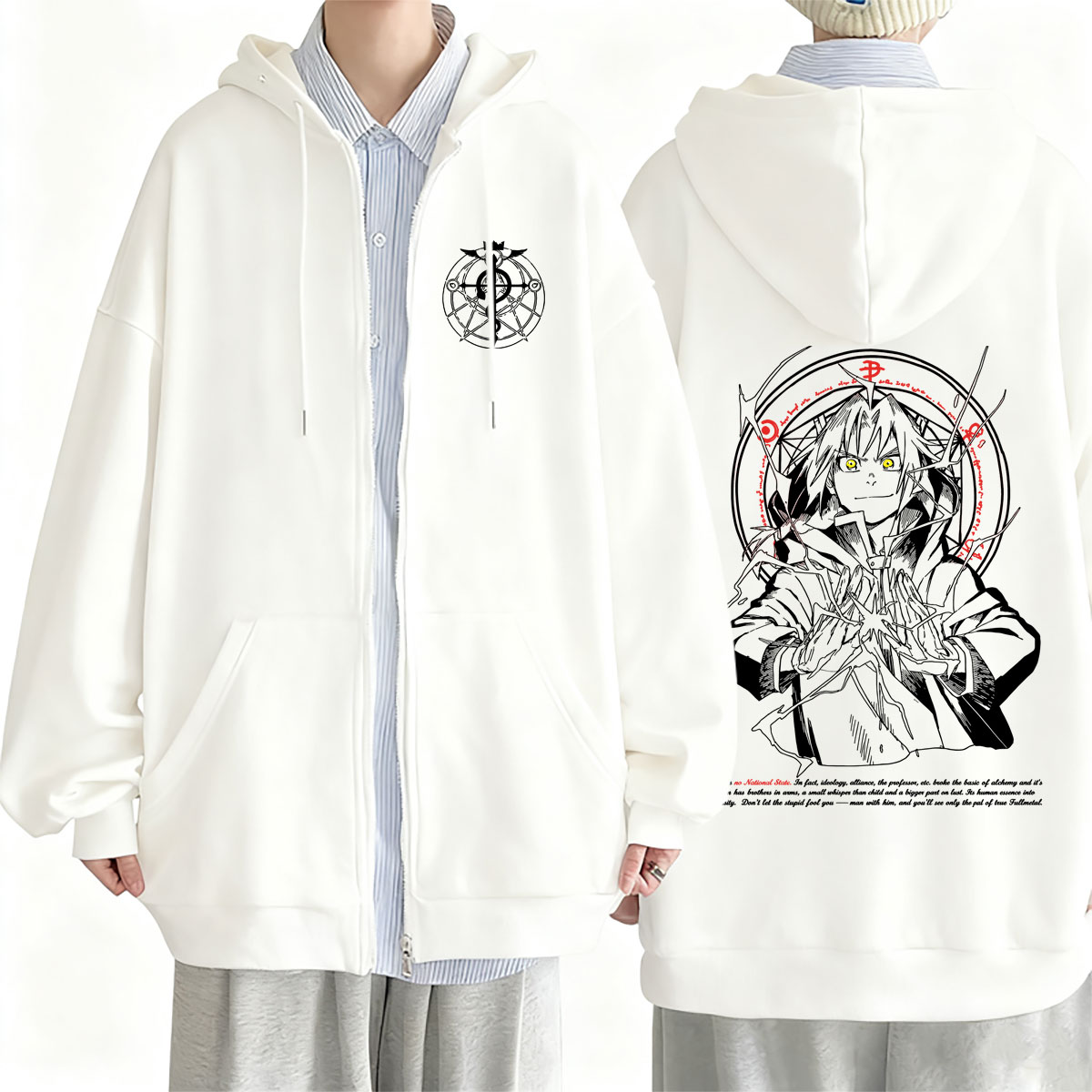 アニメ鋼の錬金術師ジッパーパーカーマンガエドワードエルリック - Fullmetal Alchemist Coat のレビューと価格