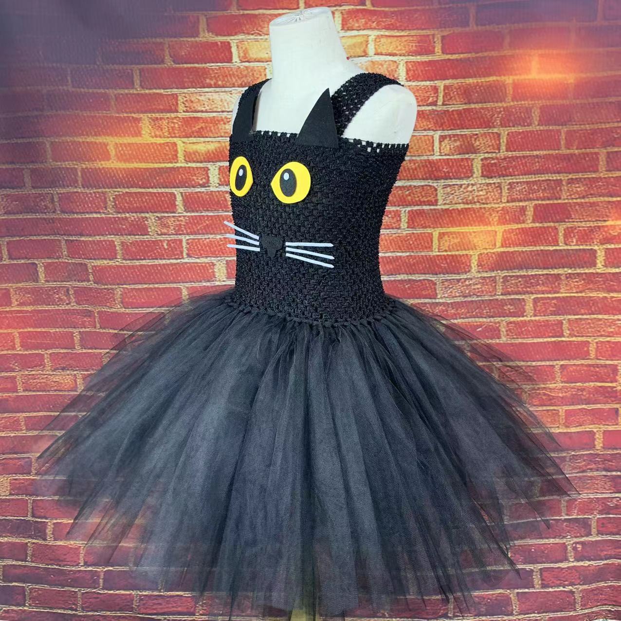 女の子黒猫チュチュドレス子供の誕生日パーティーチュールドレス - Anime Cosplay Black Girl のレビューと価格