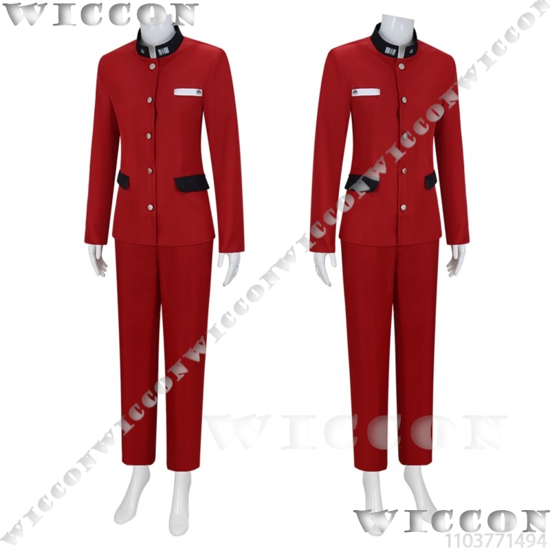 ツクモ今百ゲームコスプレライン赤い学校制服学生スーツ紫色のか - Anime Cosplay Clothes のレビューと価格