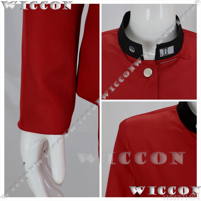 ツクモ今百ゲームコスプレライン赤い学校制服学生スーツ紫色のか - Anime Cosplay Clothes のレビューと価格