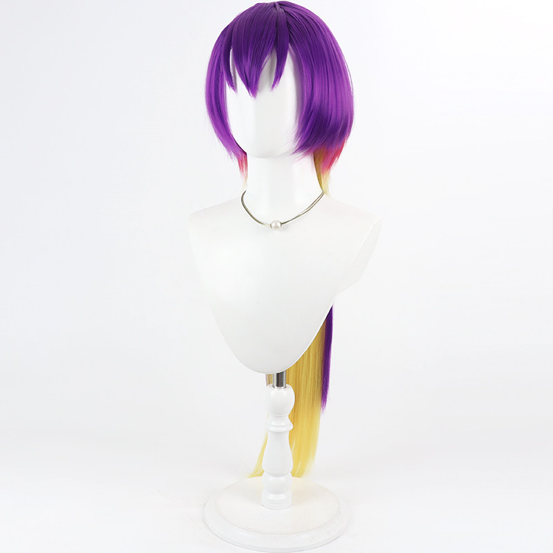 黒夢コスプレウィッグ マイリマシタ ロング紫赤黄色耐熱人工毛 - Anime Cosplay With Red Hair のレビューと価格