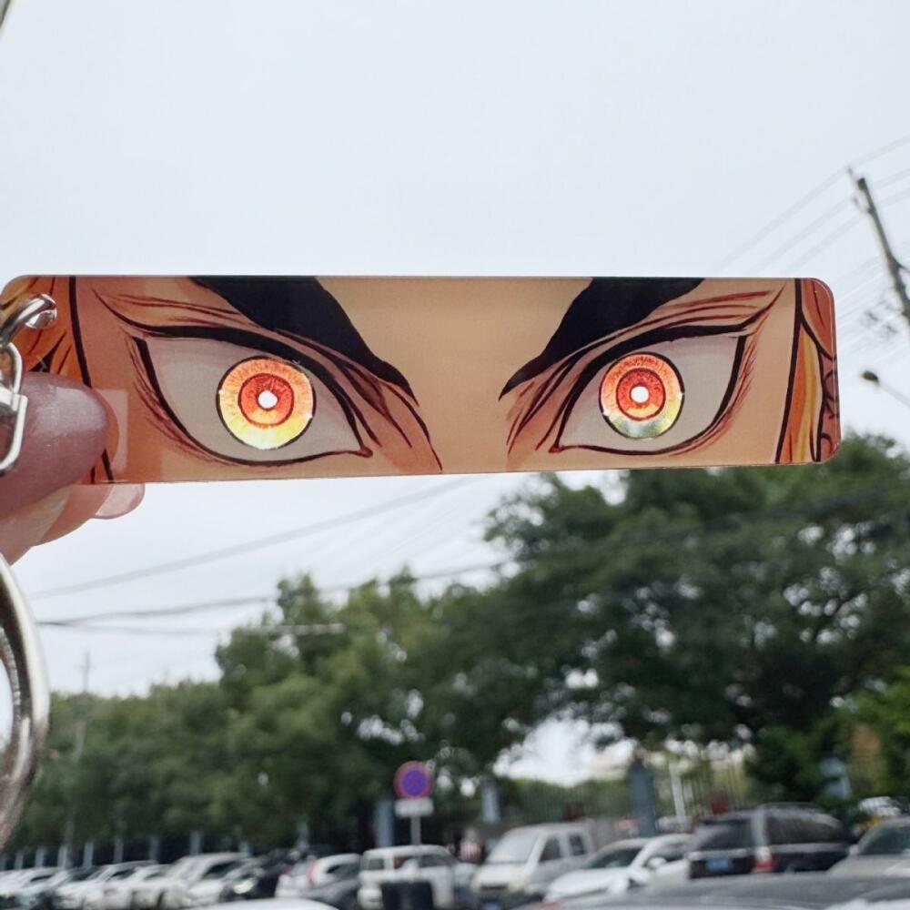 鬼滅の刃 キーホルダー アクリル 煉獄杏寿郎 光る目 長方形 - Cosplay Anime Tsunade のレビューと価格