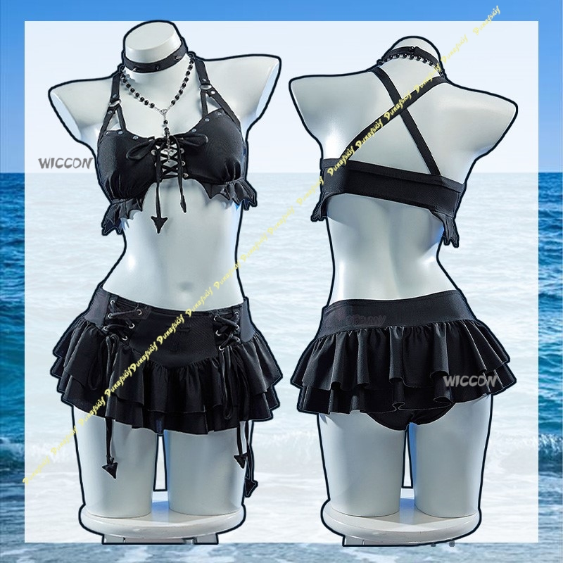 コスプレ衣装 女の子 セクシーなスーツ ミハイシャ水着 ゴシ - Anime Cosplay Black Girl のレビューと価格