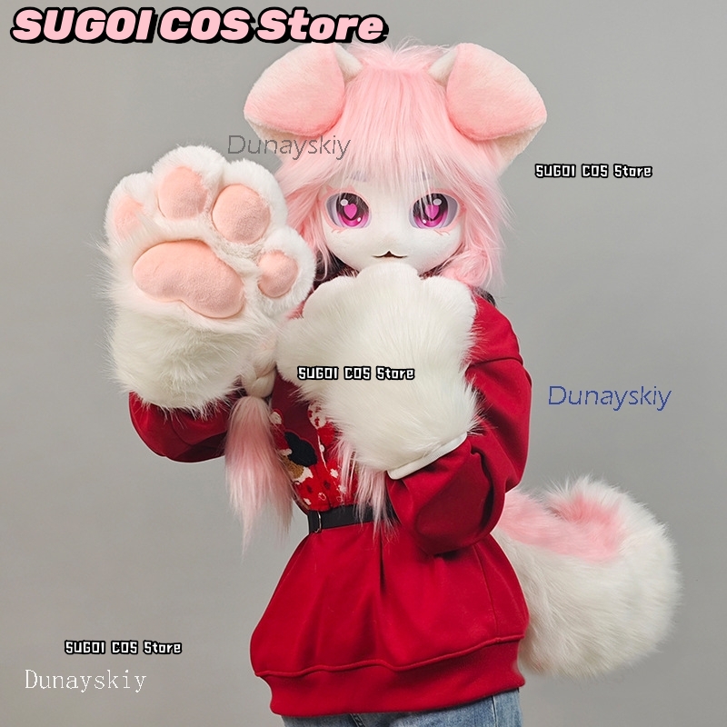 aBcSCS*ファーコスチュームヘッド着ぐるみキュートファー - Anime Cosplay Cat のレビューと価格