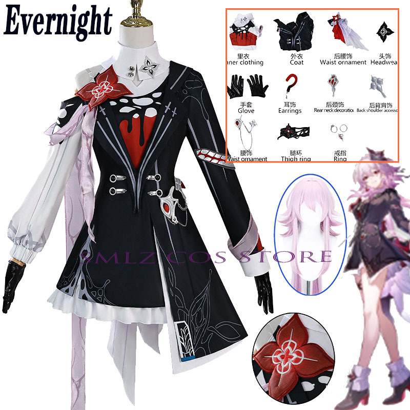 Newly Evernight コスプレ Honkai: ス - Anime Cosplay Dress のレビューと価格