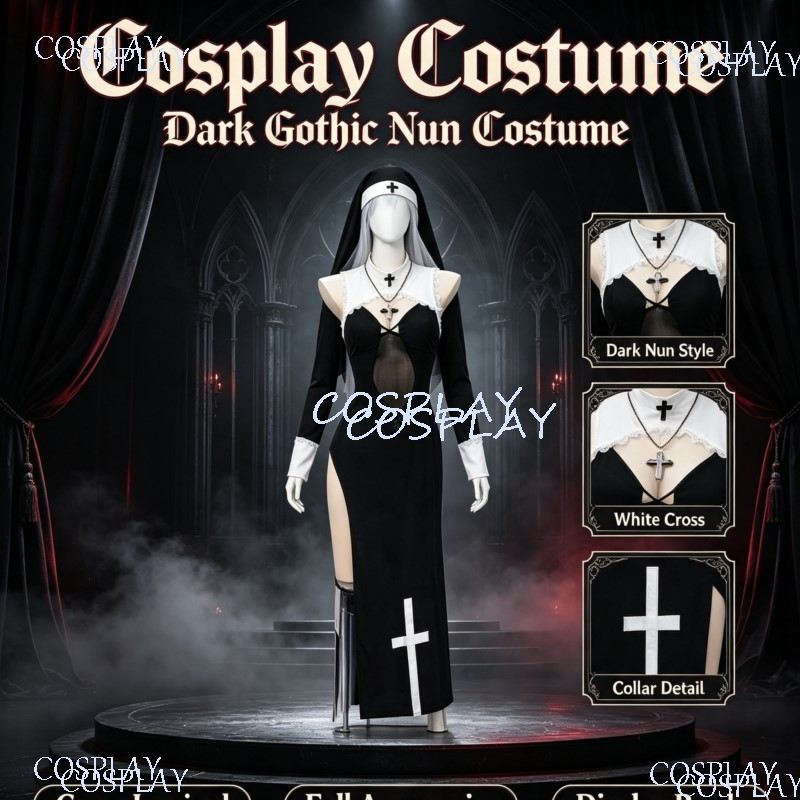 ハロウィンイベント用ハイ スリット制服スーツ ブラックレース - Anime Cosplay Photoshoot のレビューと価格