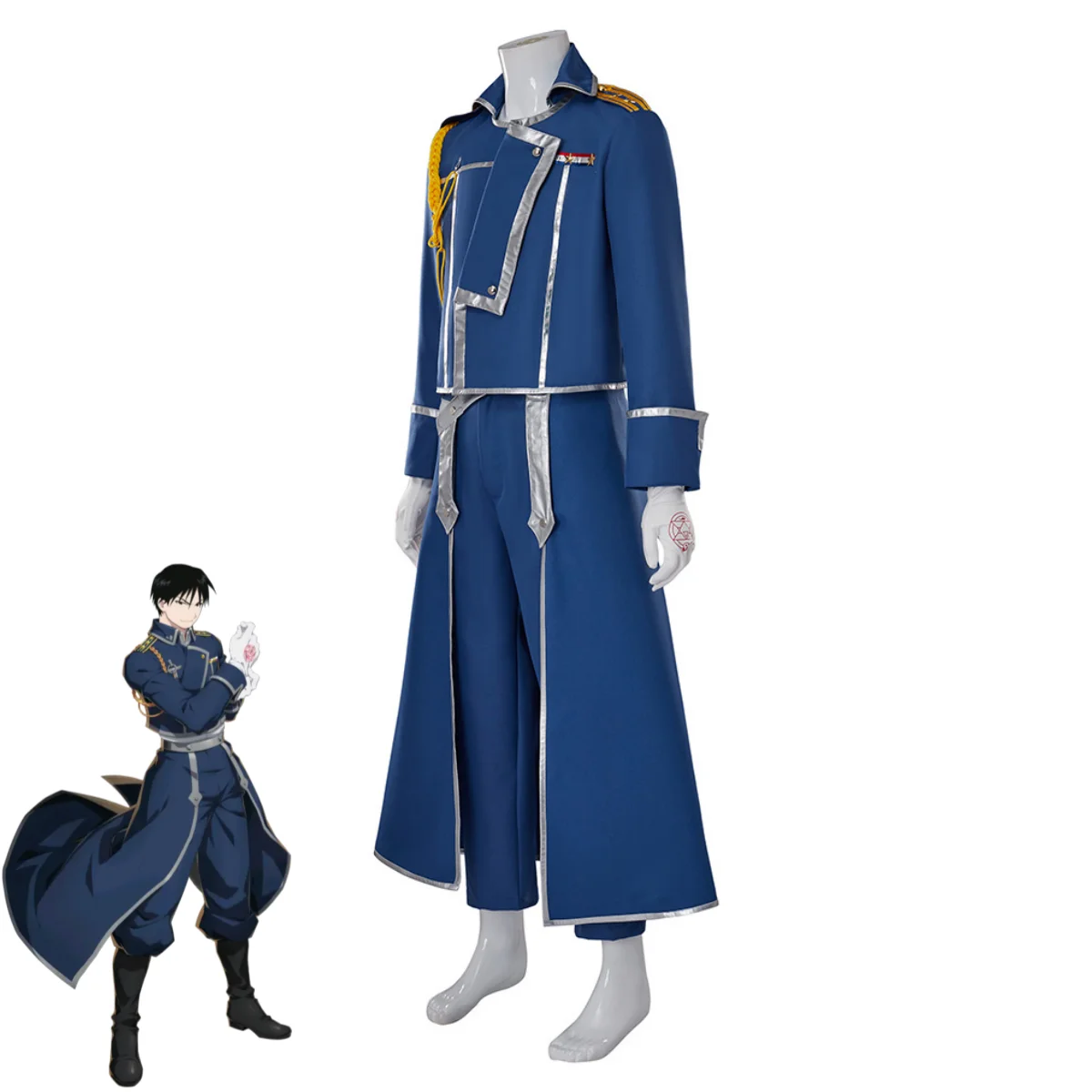 アニメ鋼の錬金術師ロイ・マスタングコスプレ衣装成人男性ハロウ - Fullmetal Alchemist Coat のレビューと価格