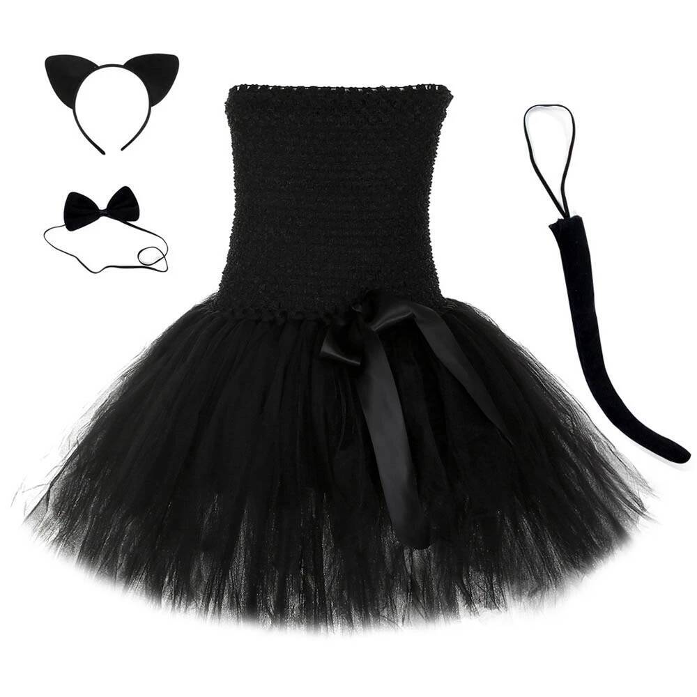 かわいい黒猫チュチュドレス女の赤ちゃんの誕生日ドレス幼児子供 - Anime Cosplay Black Girl のレビューと価格