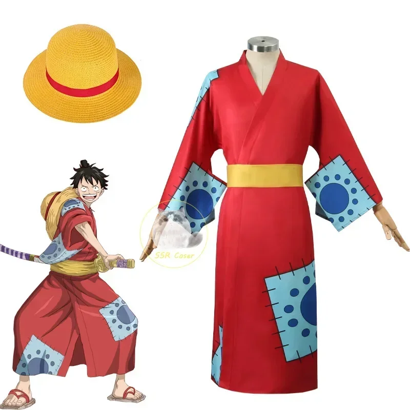 アニメ ルフィ コスプレ衣装、ワノ国モンキー コスプレ着物  - Anime Cosplay Luffy のレビューと価格