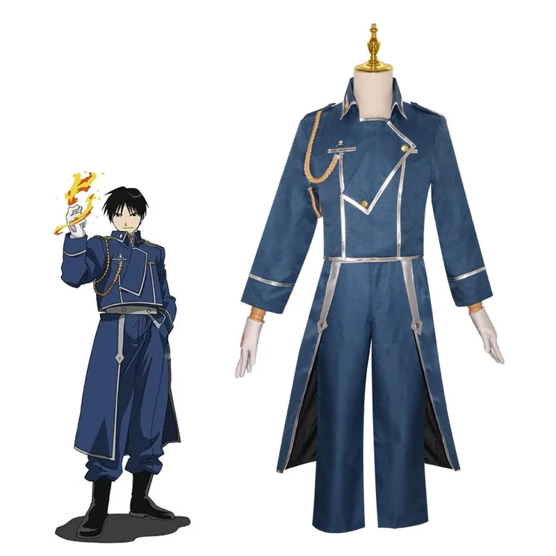 アニメ鋼の錬金術師ロイ・マスタングコスプレ衣装ブルーユニセッ - Fullmetal Alchemist Coat のレビューと価格