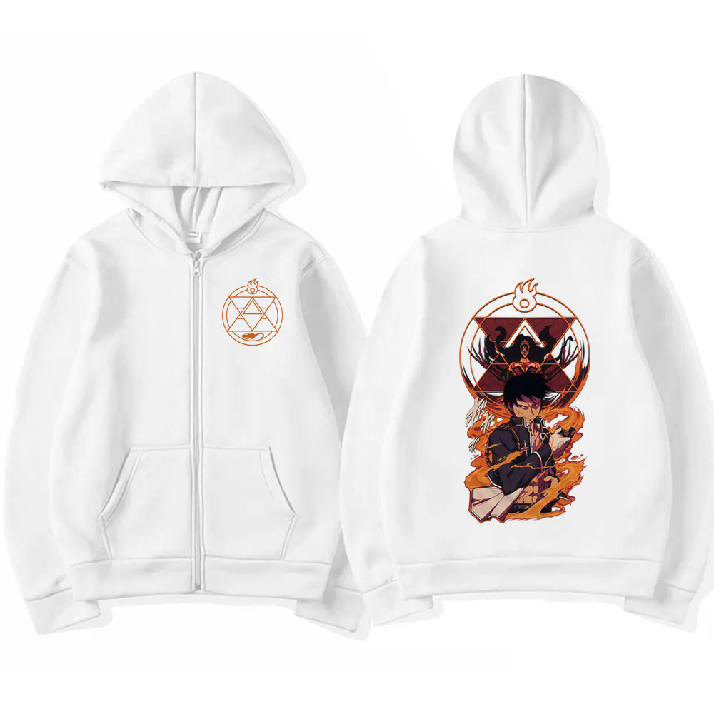 アニメ鋼の錬金術師ロイ・マスタンググラフィックジッパーパーカ - Fullmetal Alchemist Coat のレビューと価格