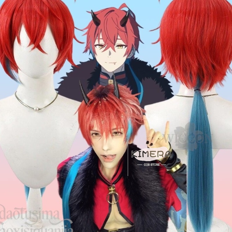 キメラストア アニメ姫カグヤ！ コスプレミカドアキラショート - Anime Cosplay With Red Hair のレビューと価格