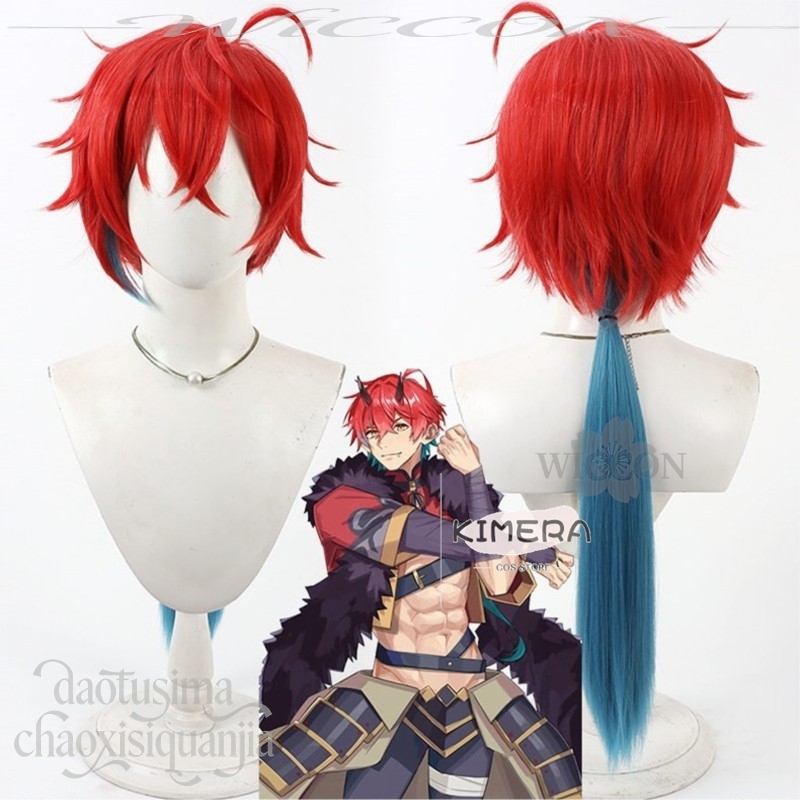 キメラストア アニメ姫カグヤ！ コスプレミカドアキラショート - Anime Cosplay With Red Hair のレビューと価格